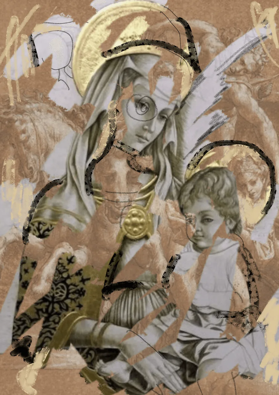 Holy Doodle, digital collage by DiArsanima