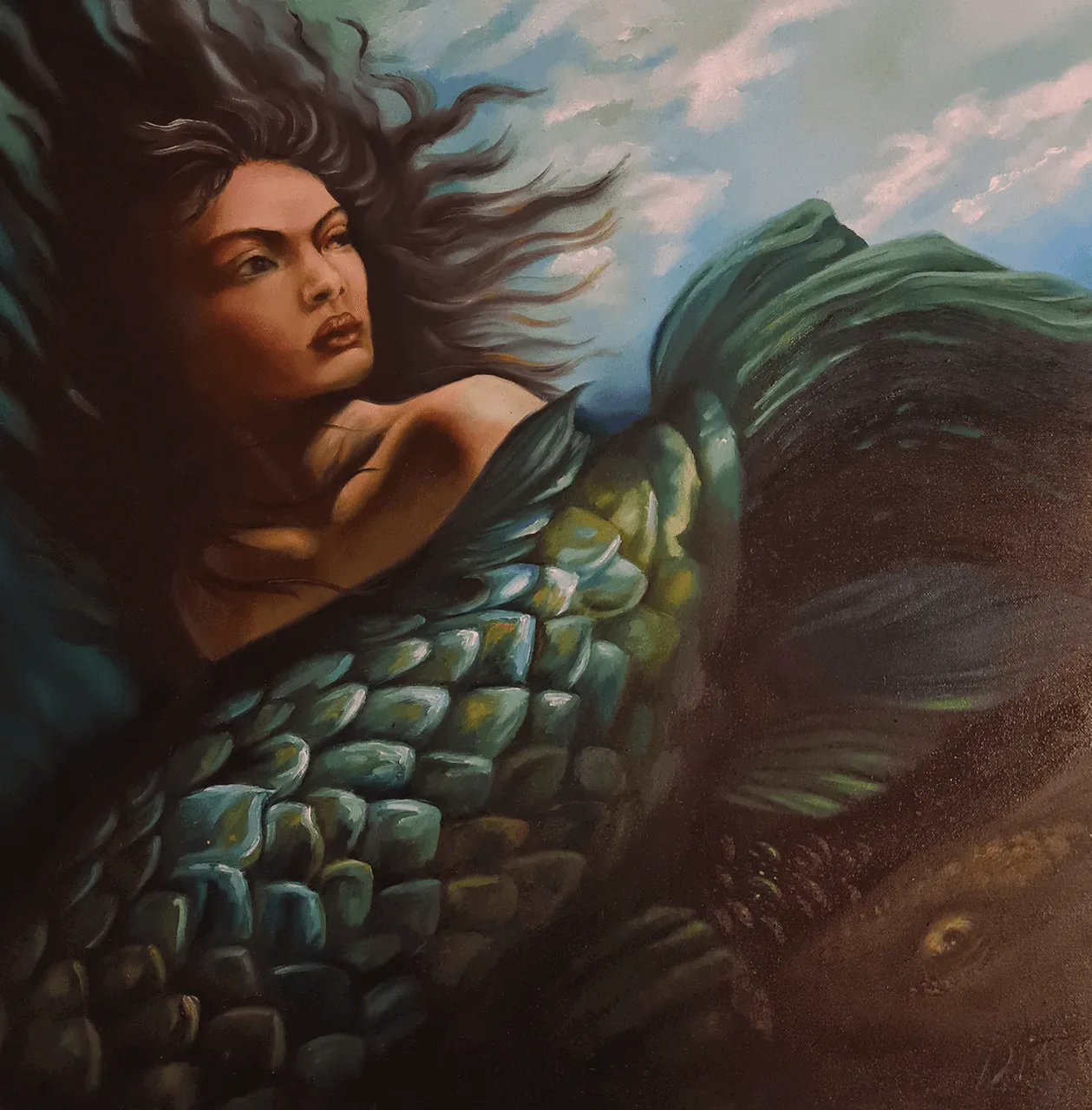 The Underwater Man, painting by DiArsanima